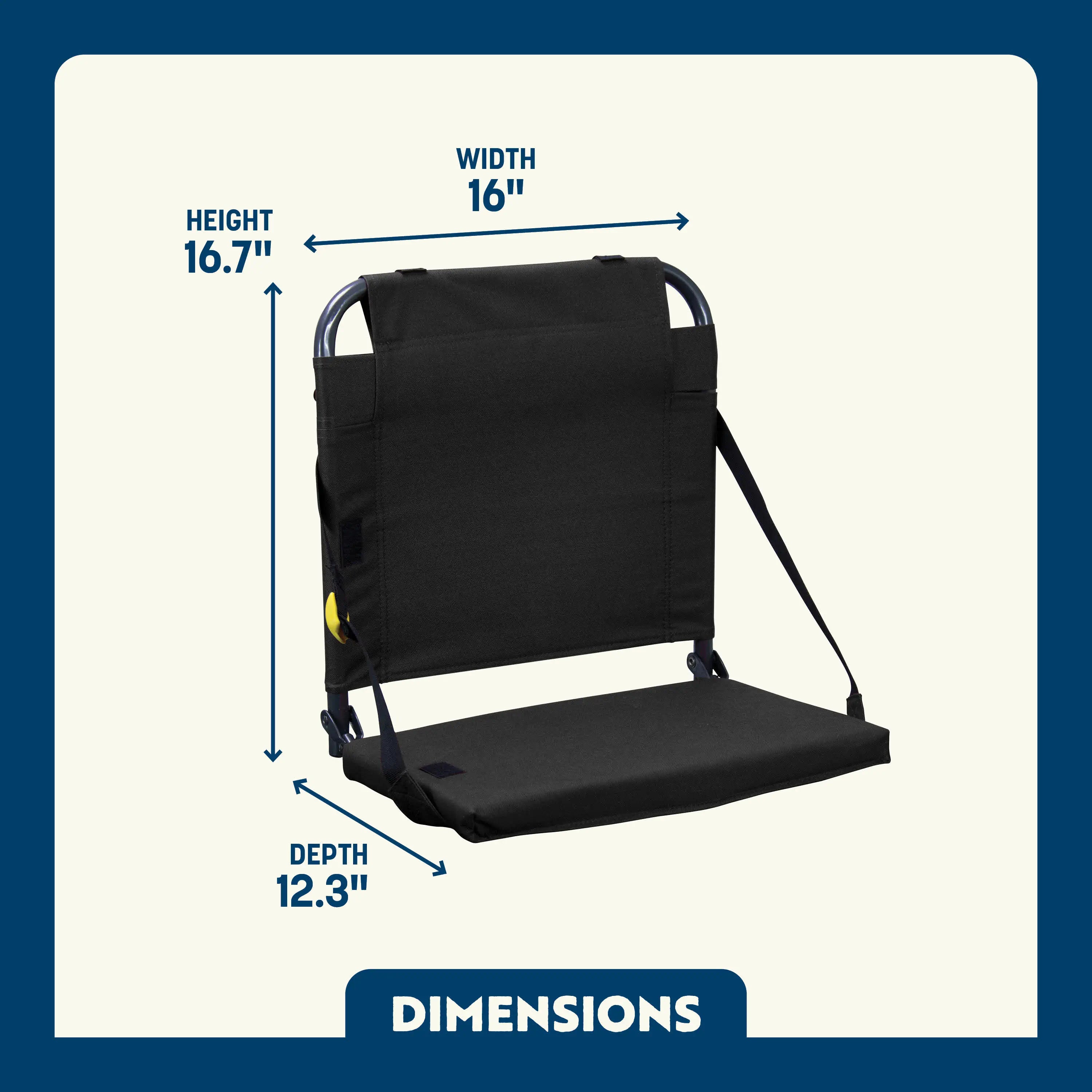 Bleacher-Friendly BleacherBack - Choice 696 - Lightweight Folding Bleacher Chair with Cushioning Detail