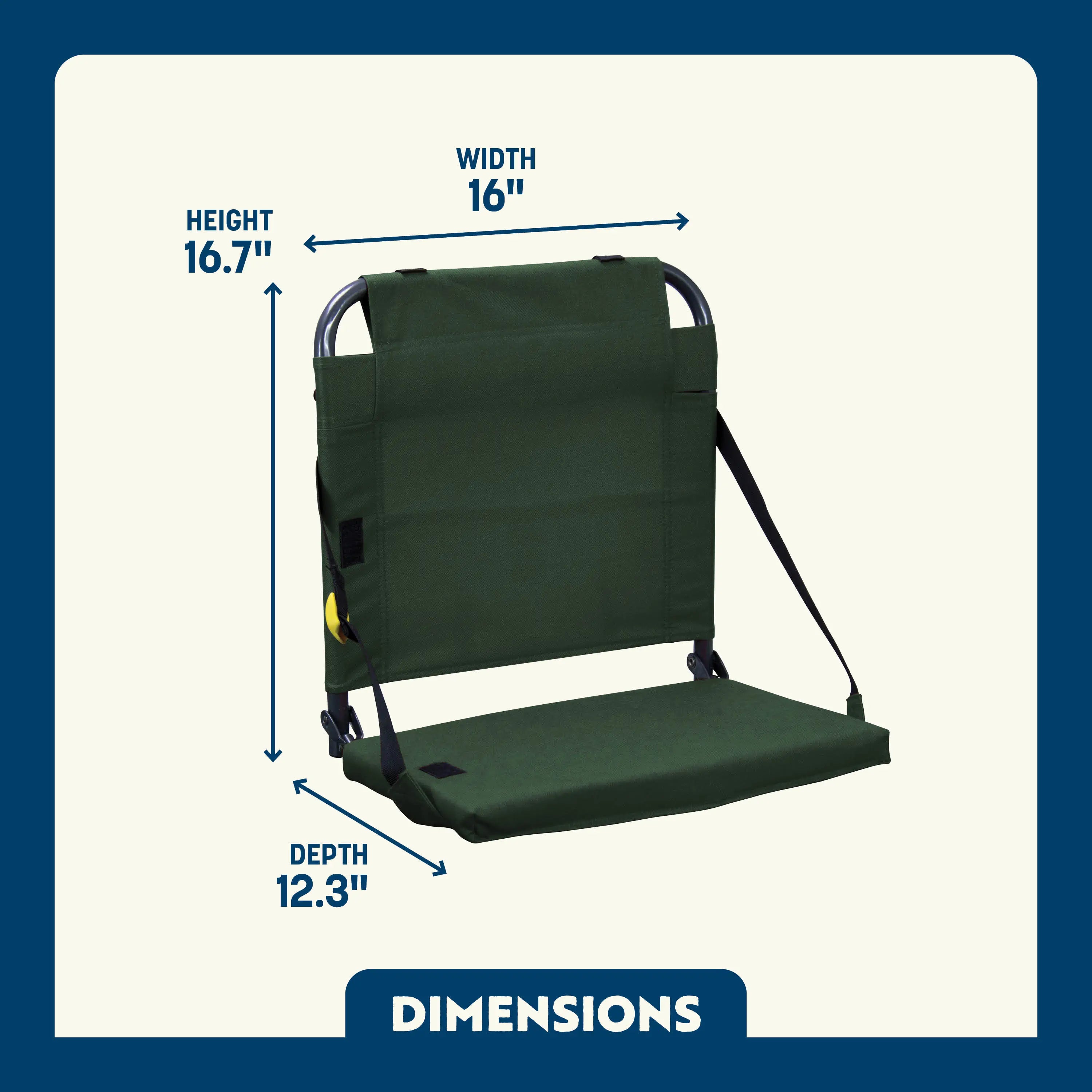 Bleacher-Friendly BleacherBack - Choice 696 - Lightweight Folding Bleacher Chair with Cushioning Detail
