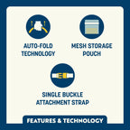 Bleacher-Friendly BleacherBack - Choice 696 - Lightweight Folding Bleacher Chair with Cushioning Detail