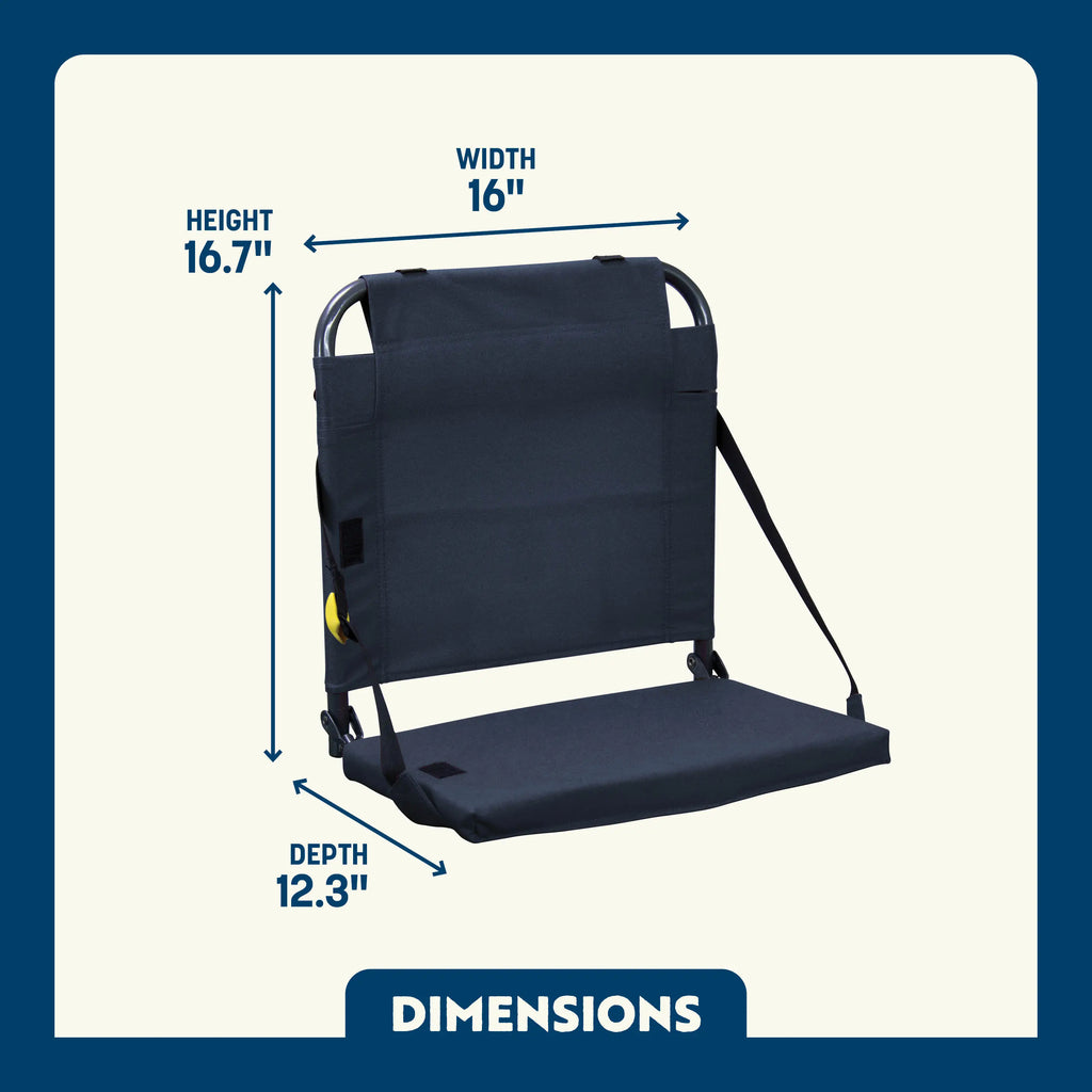Bleacher-Friendly BleacherBack - Choice 696 - Lightweight Folding Bleacher Chair with Cushioning Detail