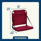 Bleacher-Friendly BleacherBack - Choice 696 - Lightweight Folding Bleacher Chair with Cushioning Detail