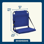 Bleacher-Friendly BleacherBack - Choice 696 - Lightweight Folding Bleacher Chair with Cushioning Detail