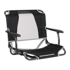 Ergonomic Back-Support Big Comfort Stadium Chair with Armrests - Choice 465 - Ergonomic Portable Stadium Seat for Sports Events - Black