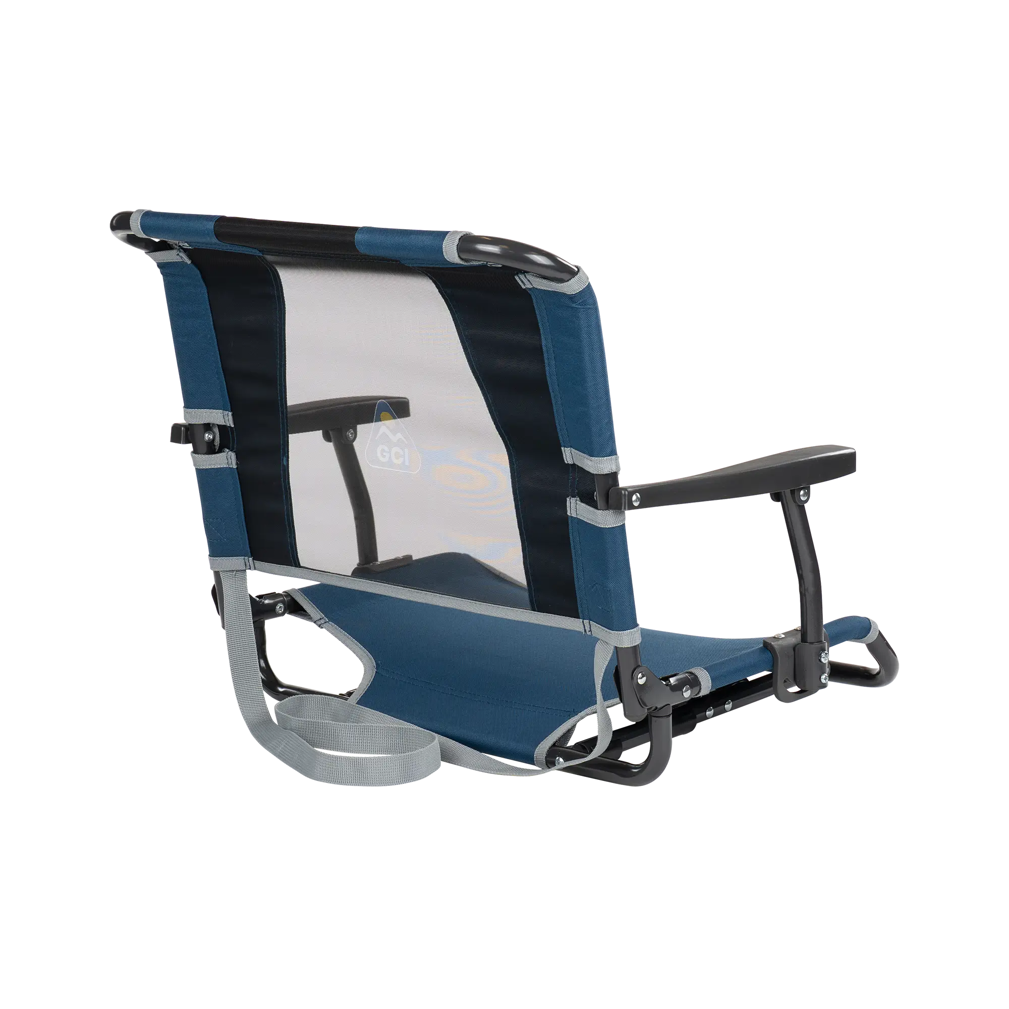 Ergonomic Back-Support Big Comfort Stadium Chair with Armrests - Choice 465 - Ergonomic Portable Stadium Seat for Sports Events Detail