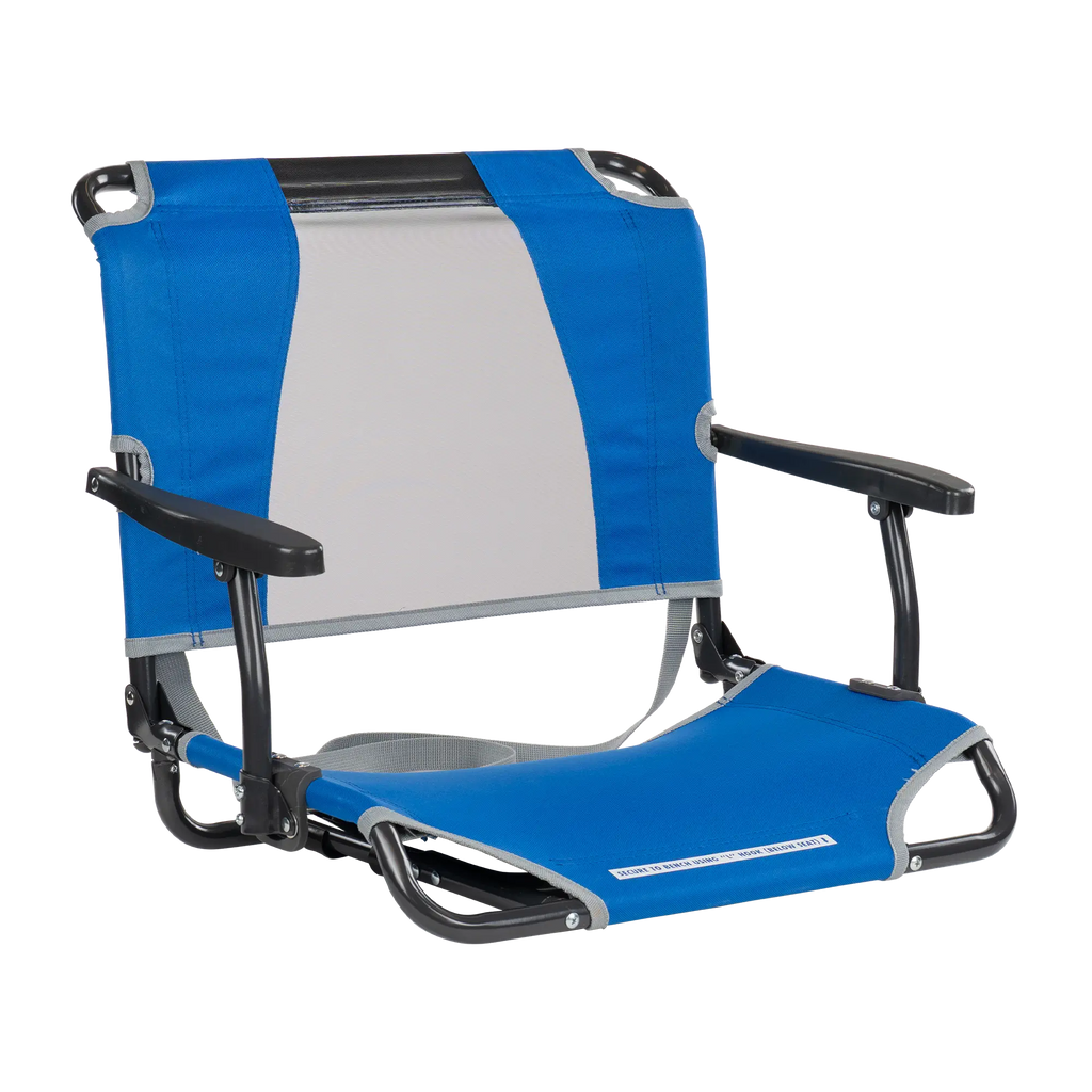 Ergonomic Back-Support Big Comfort Stadium Chair with Armrests - Choice 465 - Ergonomic Portable Stadium Seat for Sports Events - Royal Blue