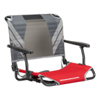 Ergonomic Back-Support Big Comfort Stadium Chair with Armrests - Choice 465 - Ergonomic Portable Stadium Seat for Sports Events - Red/Gray