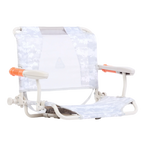 Premium All-Weather Stadium Rock-Cliner - Choice 540 - Heavy-Duty Kickback Rocker with Beverage Holder - Snow Camo