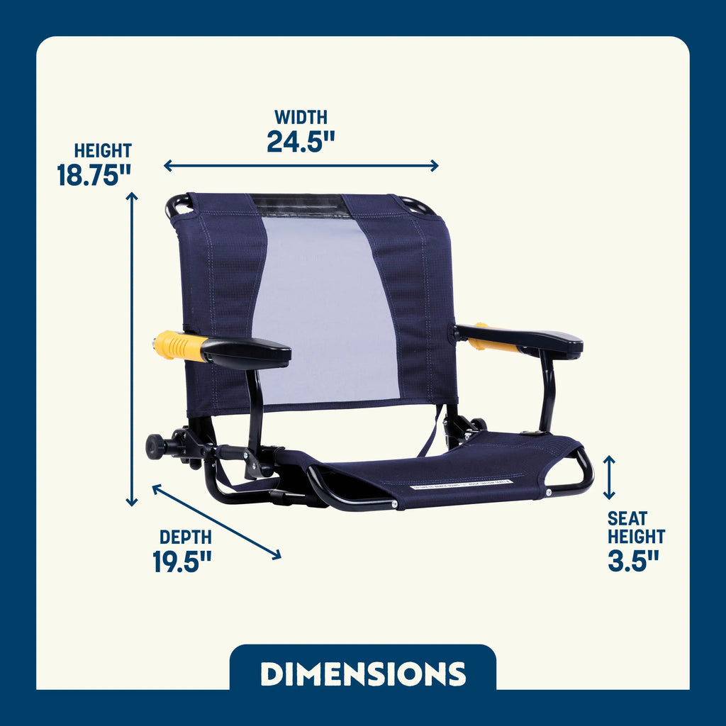 Premium All-Weather Stadium Rock-Cliner - Choice 540 - Heavy-Duty Kickback Rocker with Beverage Holder Detail