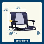 Premium All-Weather Stadium Rock-Cliner - Choice 540 - Heavy-Duty Kickback Rocker with Beverage Holder Detail