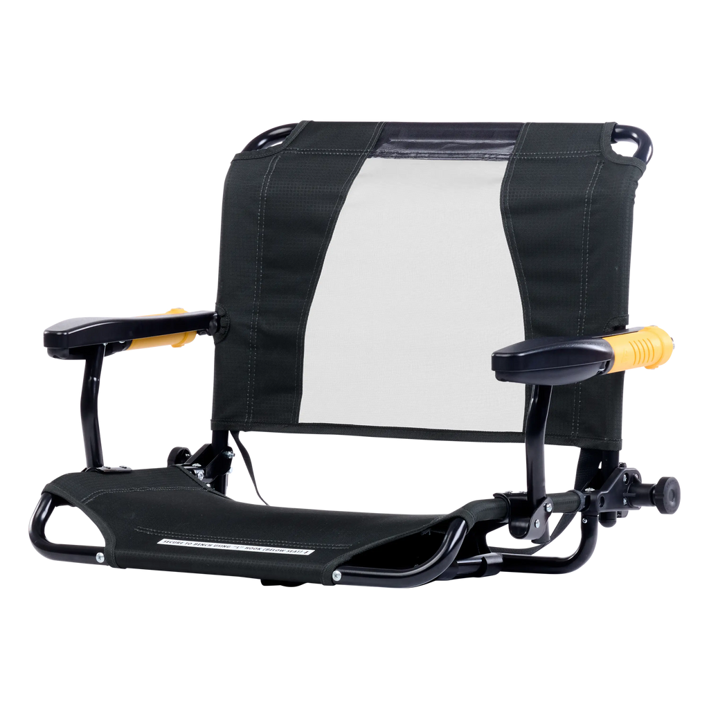 Premium All-Weather Stadium Rock-Cliner - Choice 540 - Heavy-Duty Kickback Rocker with Beverage Holder Detail