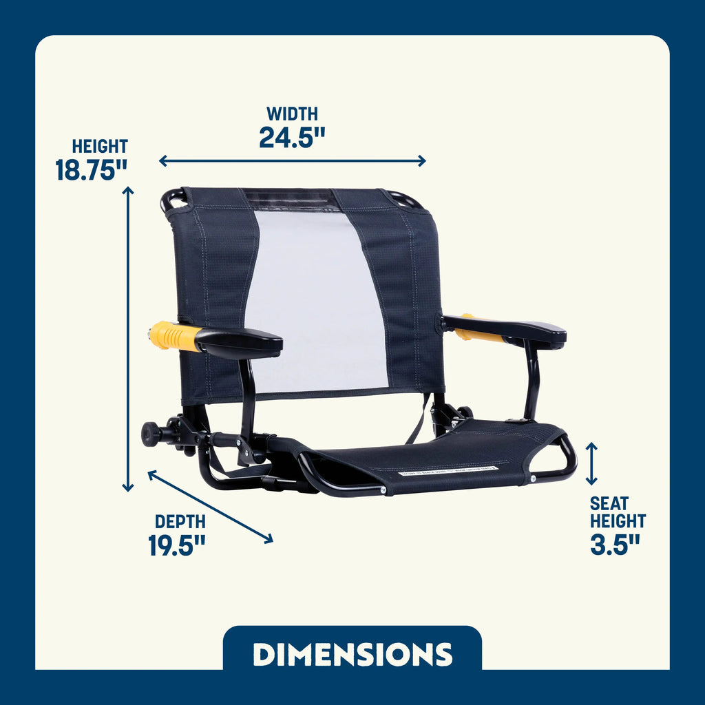 Premium All-Weather Stadium Rock-Cliner - Choice 540 - Heavy-Duty Kickback Rocker with Beverage Holder Detail