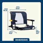 Premium All-Weather Stadium Rock-Cliner - Choice 540 - Heavy-Duty Kickback Rocker with Beverage Holder Detail