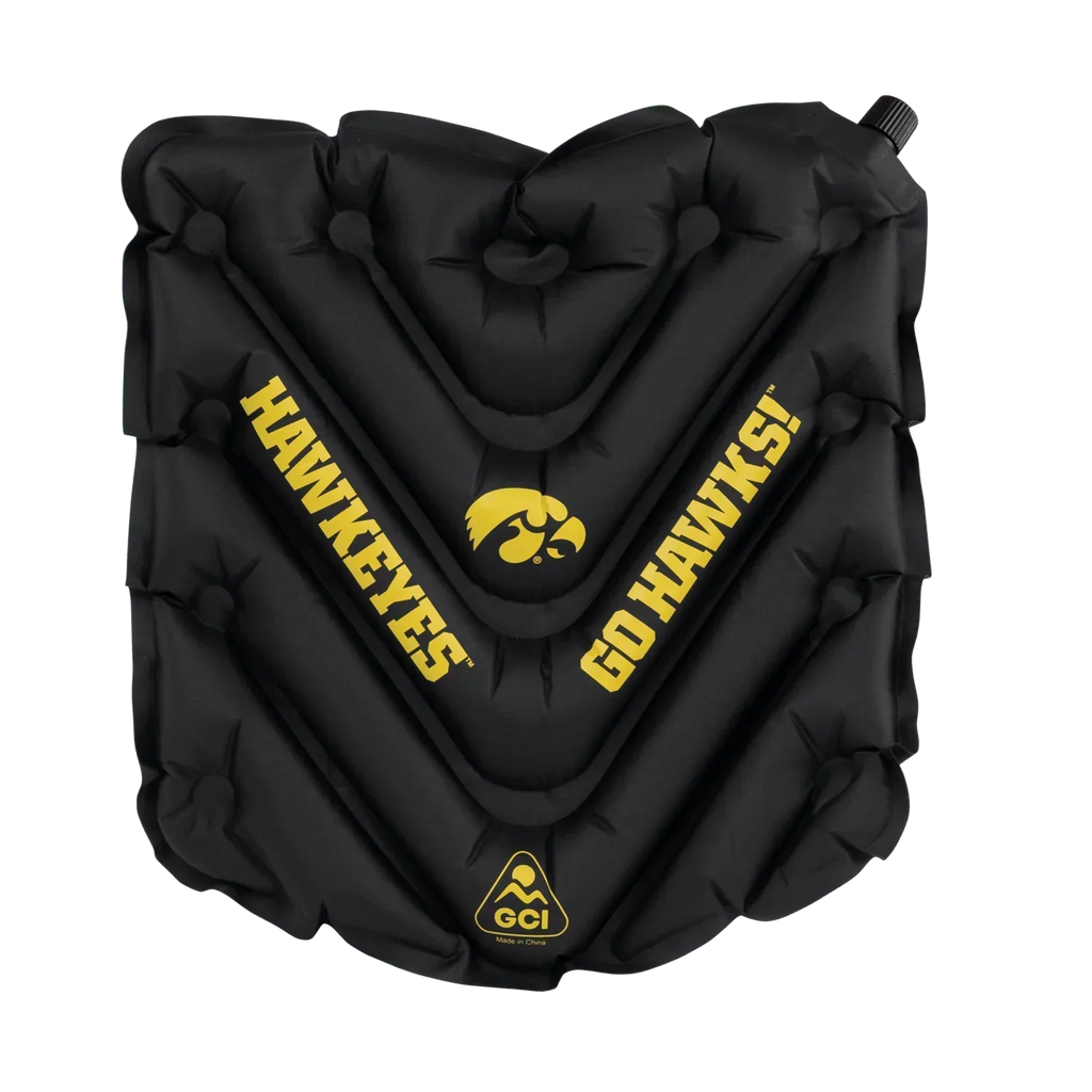 Compact Cushion College V Seat Inflatable Stadium Cushion - Iowa Hawkeyes - Choice 157 - Ergonomic Portable Stadium Seat for Sports Events - Default Title