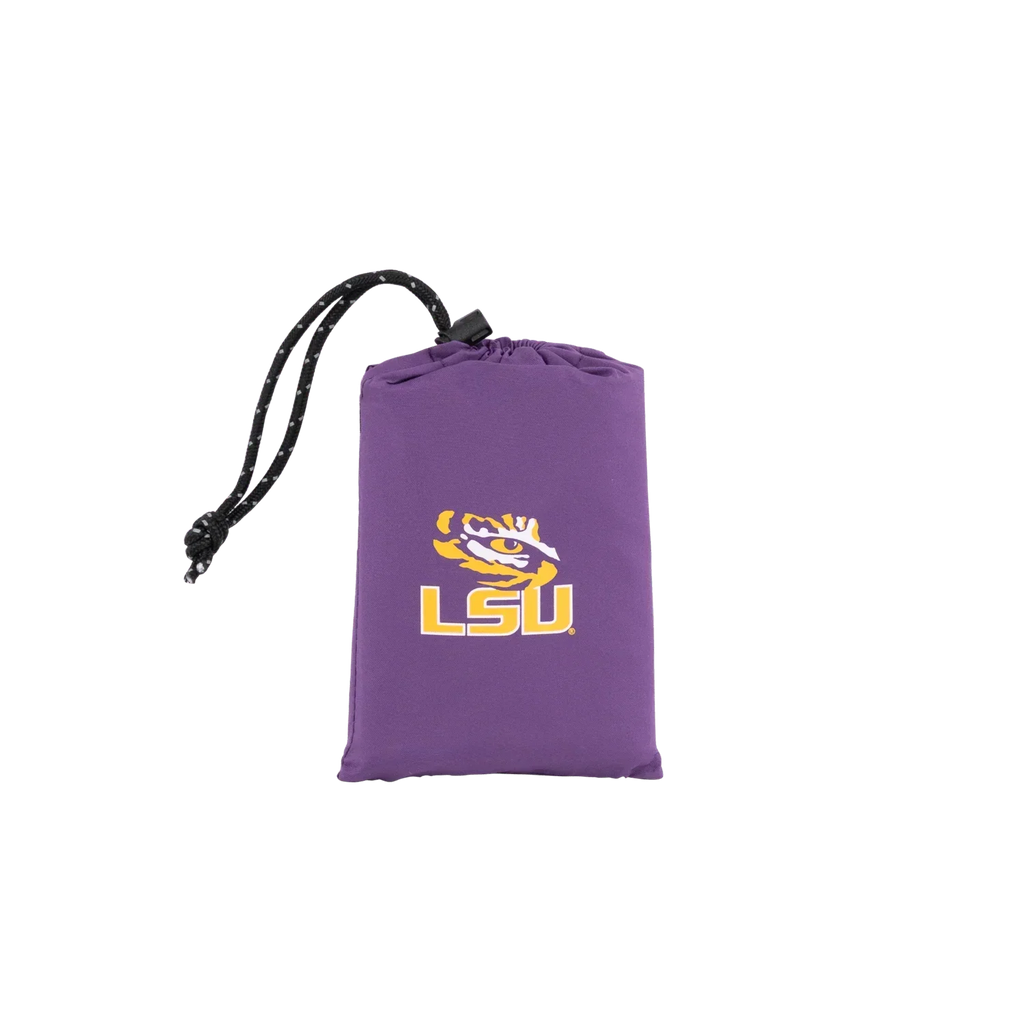 Ergonomic Back-Support College V Seat Inflatable Stadium Cushion - LSU Tigers - Choice 762 - Lightweight Folding Bleacher Chair with Cushioning Detail