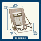 Sand-Friendly Everywhere Chair 2 - Choice 656 - Multi-Position Outdoor Beach Chair with Pillow Detail
