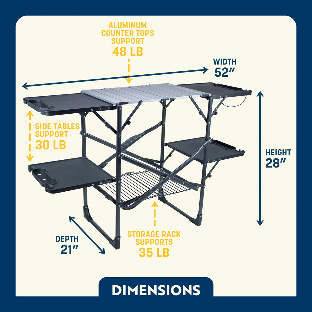 Compact Grilling Slim-Fold Cook Station - Choice 575 - Heat-Resistant Over-Fire Grill Rack for Camping Detail