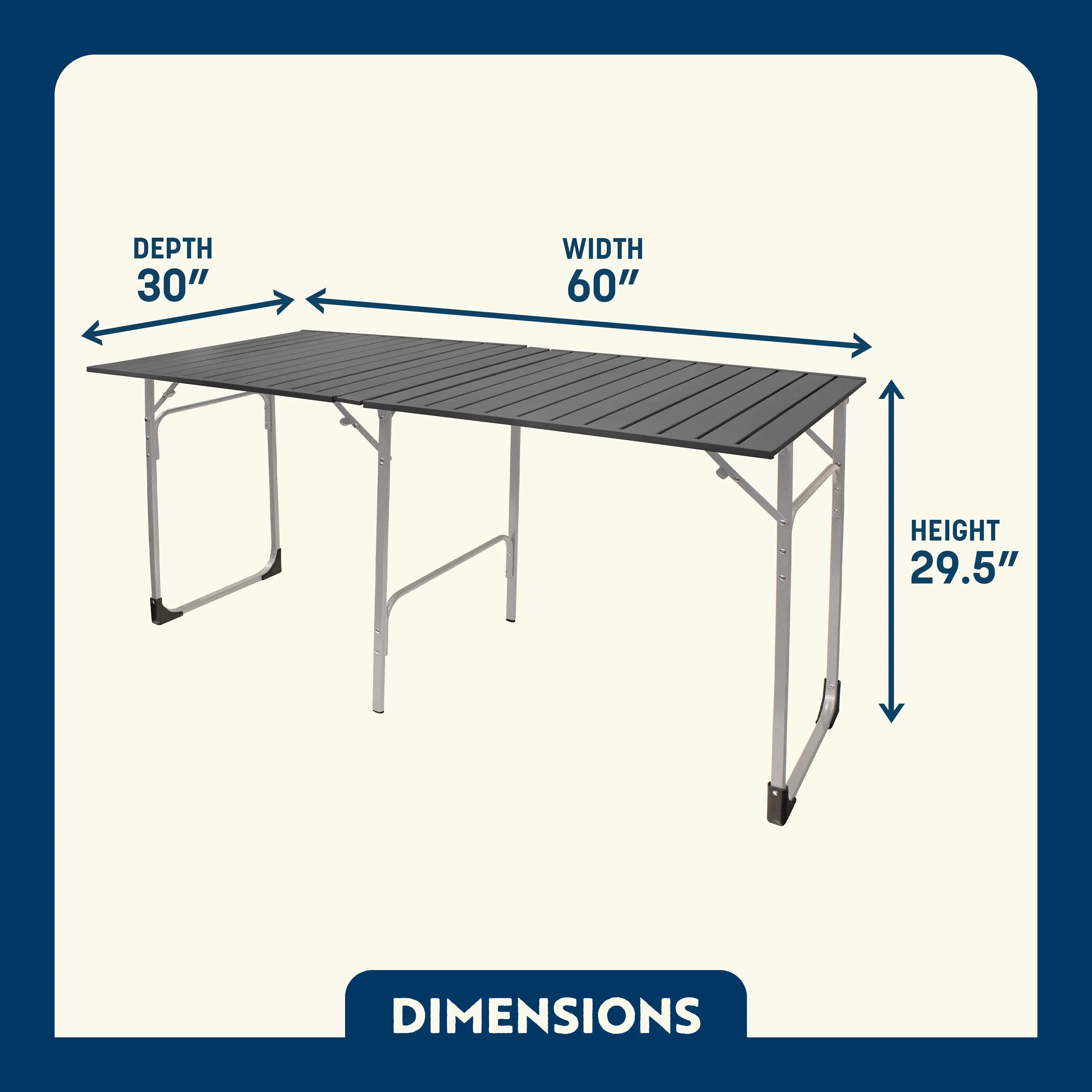 Heavy-Duty Grilling Slim-Fold Table XL - Choice 651 - Slim-Fold Outdoor Cook Station with Storage Shelves Detail