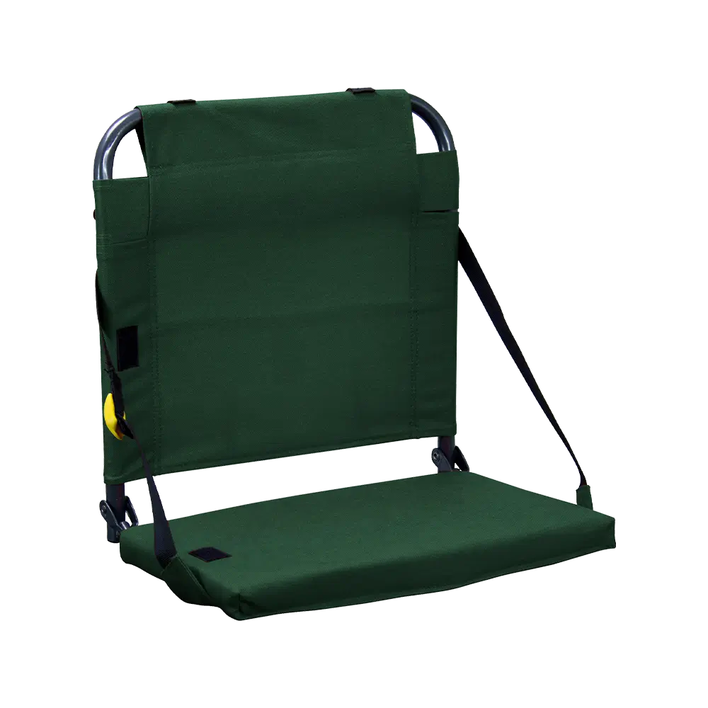 Bleacher-Friendly BleacherBack - Choice 696 - Lightweight Folding Bleacher Chair with Cushioning - Hunter