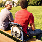 Bleacher-Friendly BleacherBack - Choice 696 - Lightweight Folding Bleacher Chair with Cushioning Detail