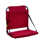 Bleacher-Friendly BleacherBack - Choice 696 - Lightweight Folding Bleacher Chair with Cushioning - Red