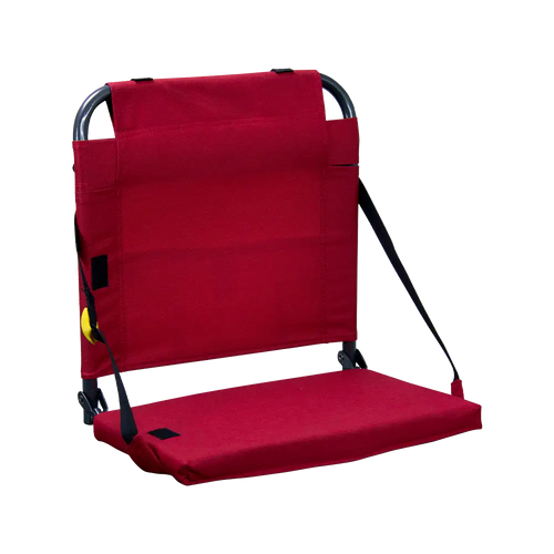 Bleacher-Friendly BleacherBack - Choice 696 - Lightweight Folding Bleacher Chair with Cushioning - Red