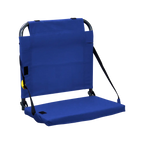 Bleacher-Friendly BleacherBack - Choice 696 - Lightweight Folding Bleacher Chair with Cushioning - Royal Blue