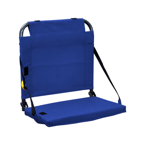Bleacher-Friendly BleacherBack - Choice 696 - Lightweight Folding Bleacher Chair with Cushioning - Royal Blue
