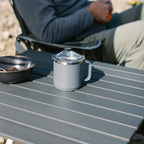 Portable Staging Compact Camp Table 25 - Choice 214 - Slim-Fold Outdoor Cook Station with Storage Shelves Detail