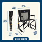 Smooth Motion Freestyle Rocker - Choice 711 - Freestyle Rocker Portable Outdoor Folding Chair Detail
