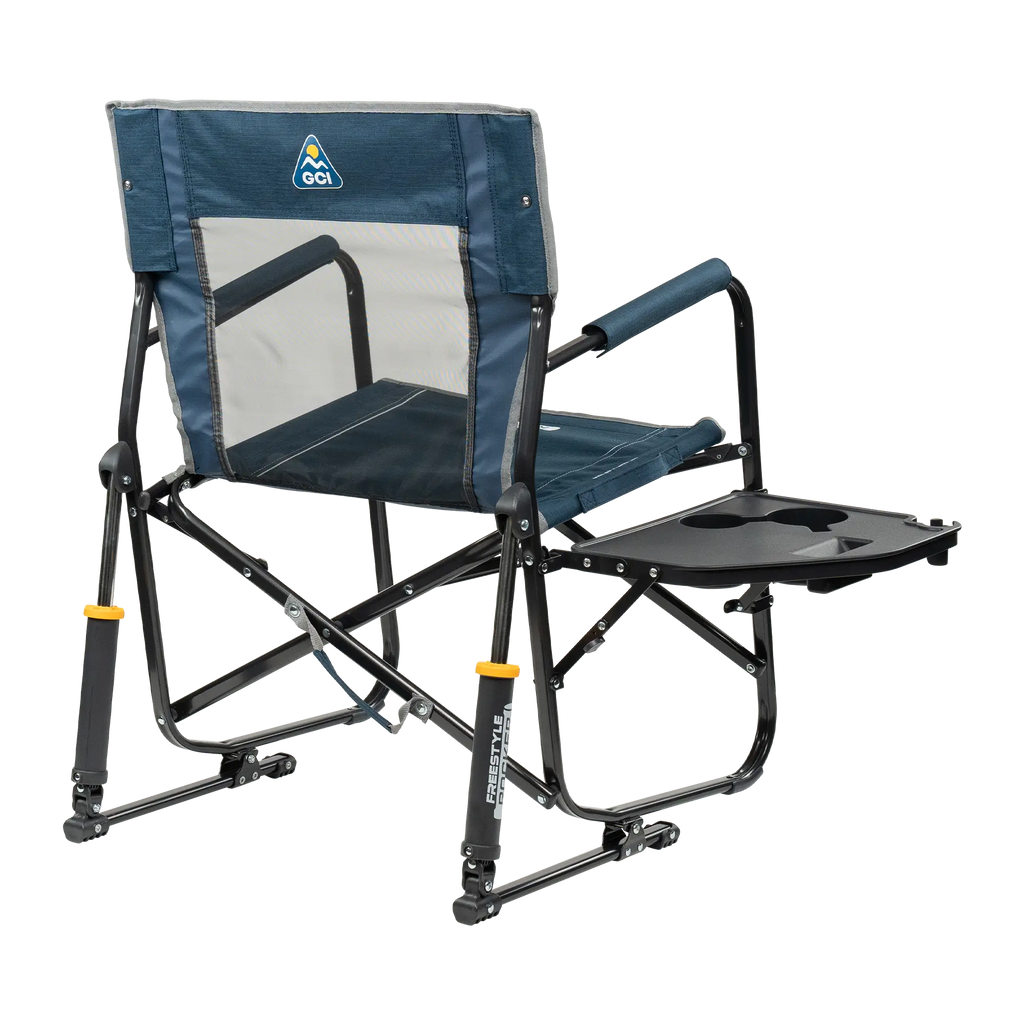 Smooth Motion Freestyle Rocker with Side Table - Choice 853 - Patented Spring-Action Rocking Chair for Camping Detail