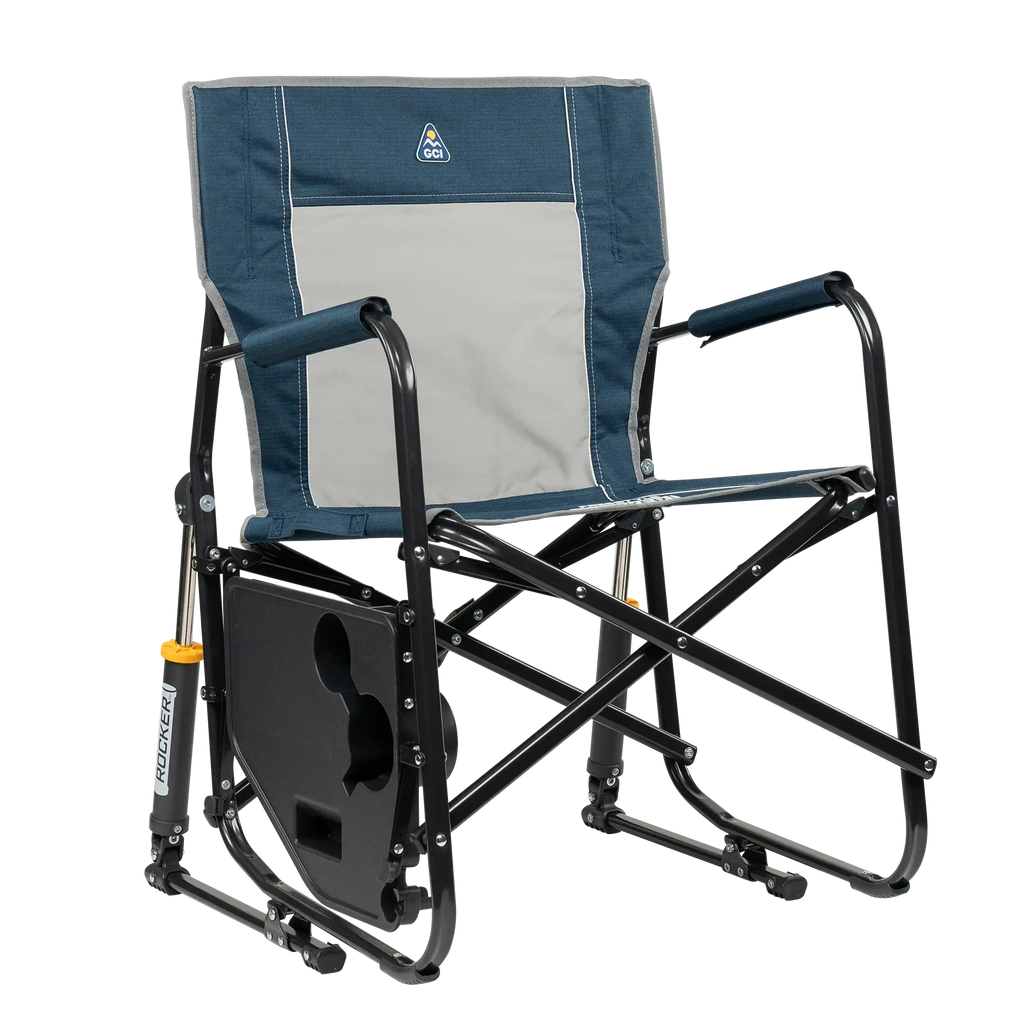 Smooth Motion Freestyle Rocker with Side Table - Choice 853 - Patented Spring-Action Rocking Chair for Camping Detail