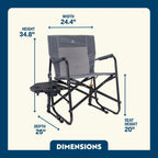 Smooth Motion Freestyle Rocker with Side Table - Choice 853 - Patented Spring-Action Rocking Chair for Camping Detail