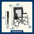 Luxury Camp Stowaway Rocker - Choice 794 - Freestyle Rocker Portable Outdoor Folding Chair Detail