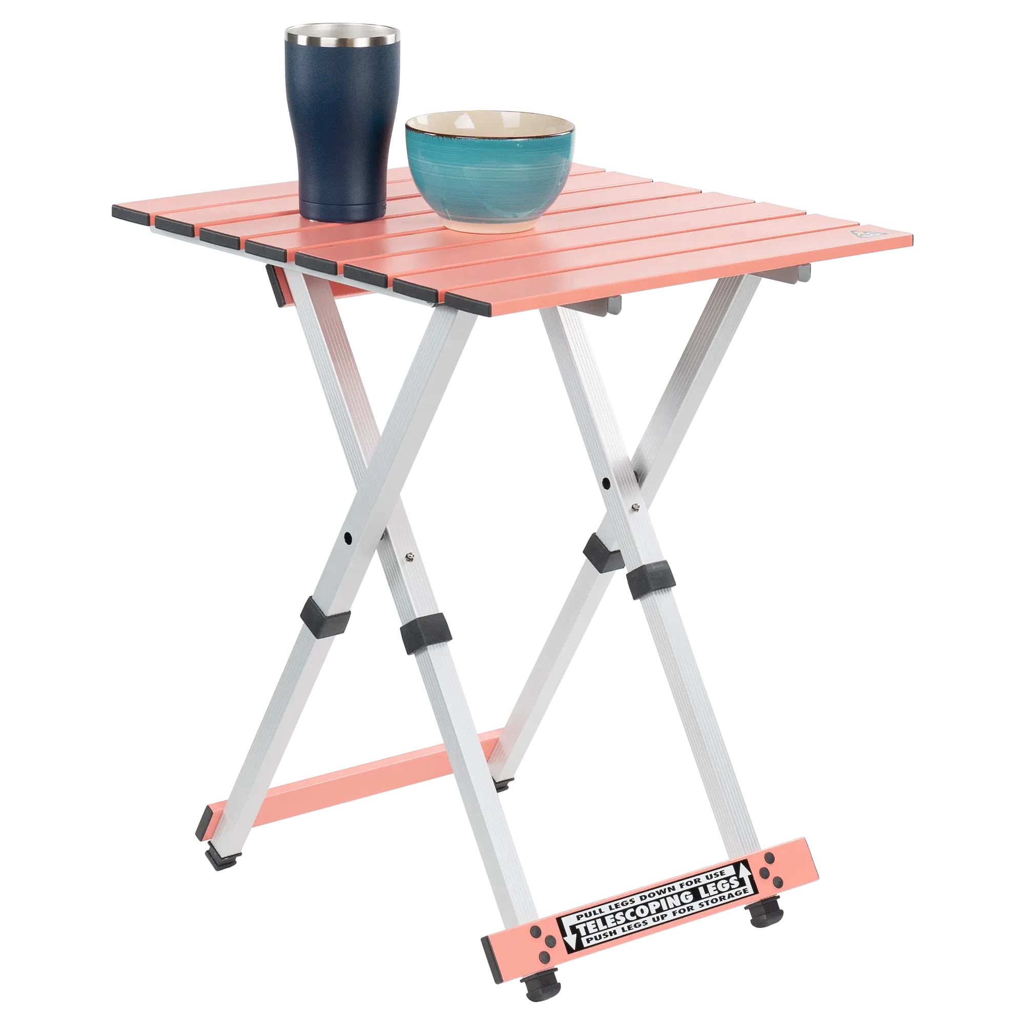 Heat-Resistant Compact Camp Table 20 - Choice 513 - Slim-Fold Outdoor Cook Station with Storage Shelves Detail