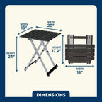 Heat-Resistant Compact Camp Table 20 - Choice 513 - Slim-Fold Outdoor Cook Station with Storage Shelves Detail
