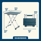 Heat-Resistant Compact Camp Table 20 - Choice 513 - Slim-Fold Outdoor Cook Station with Storage Shelves Detail