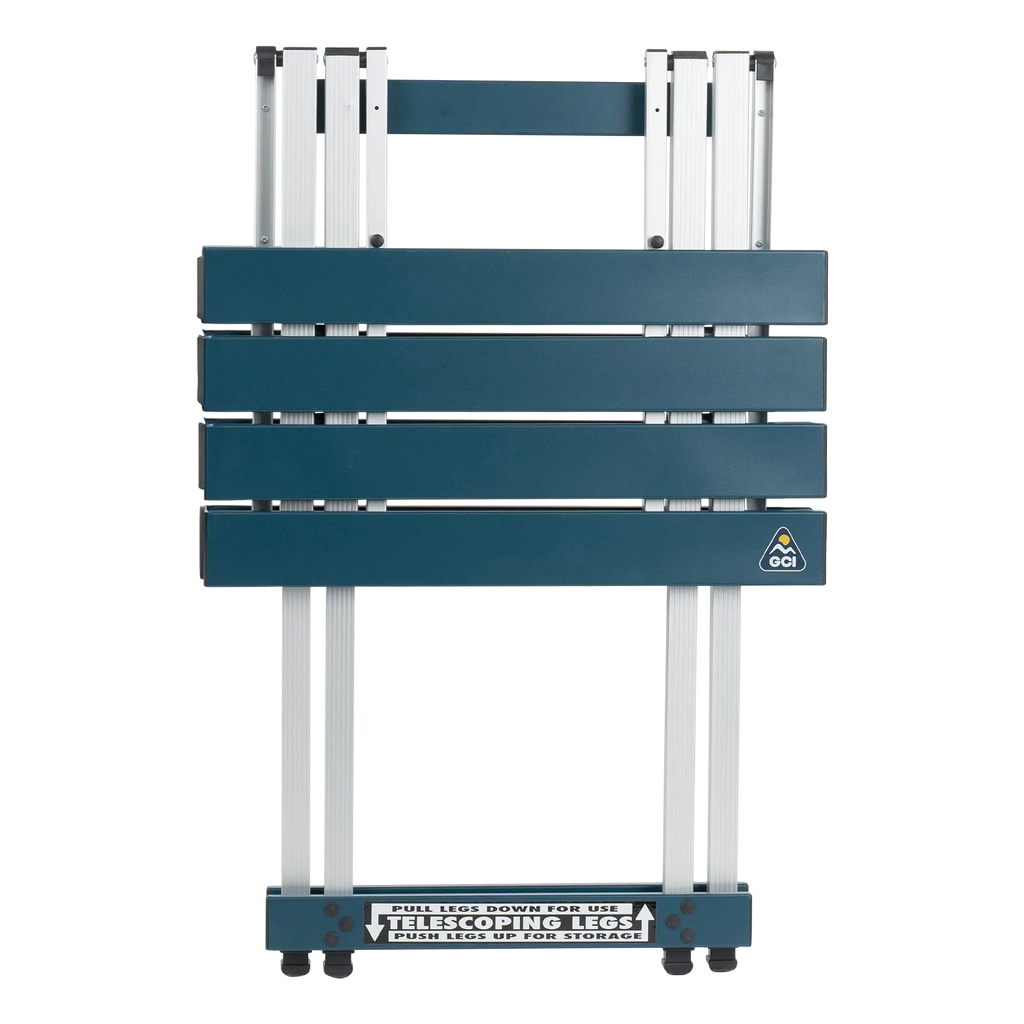 Heat-Resistant Compact Camp Table 20 - Choice 513 - Slim-Fold Outdoor Cook Station with Storage Shelves Detail