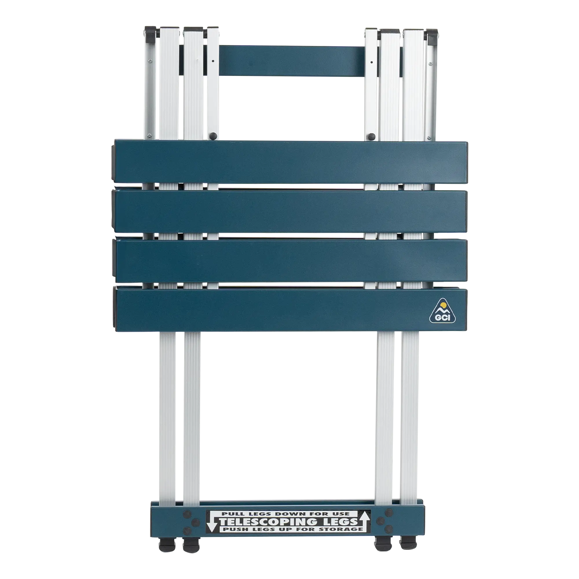Heat-Resistant Compact Camp Table 20 - Choice 513 - Slim-Fold Outdoor Cook Station with Storage Shelves Detail