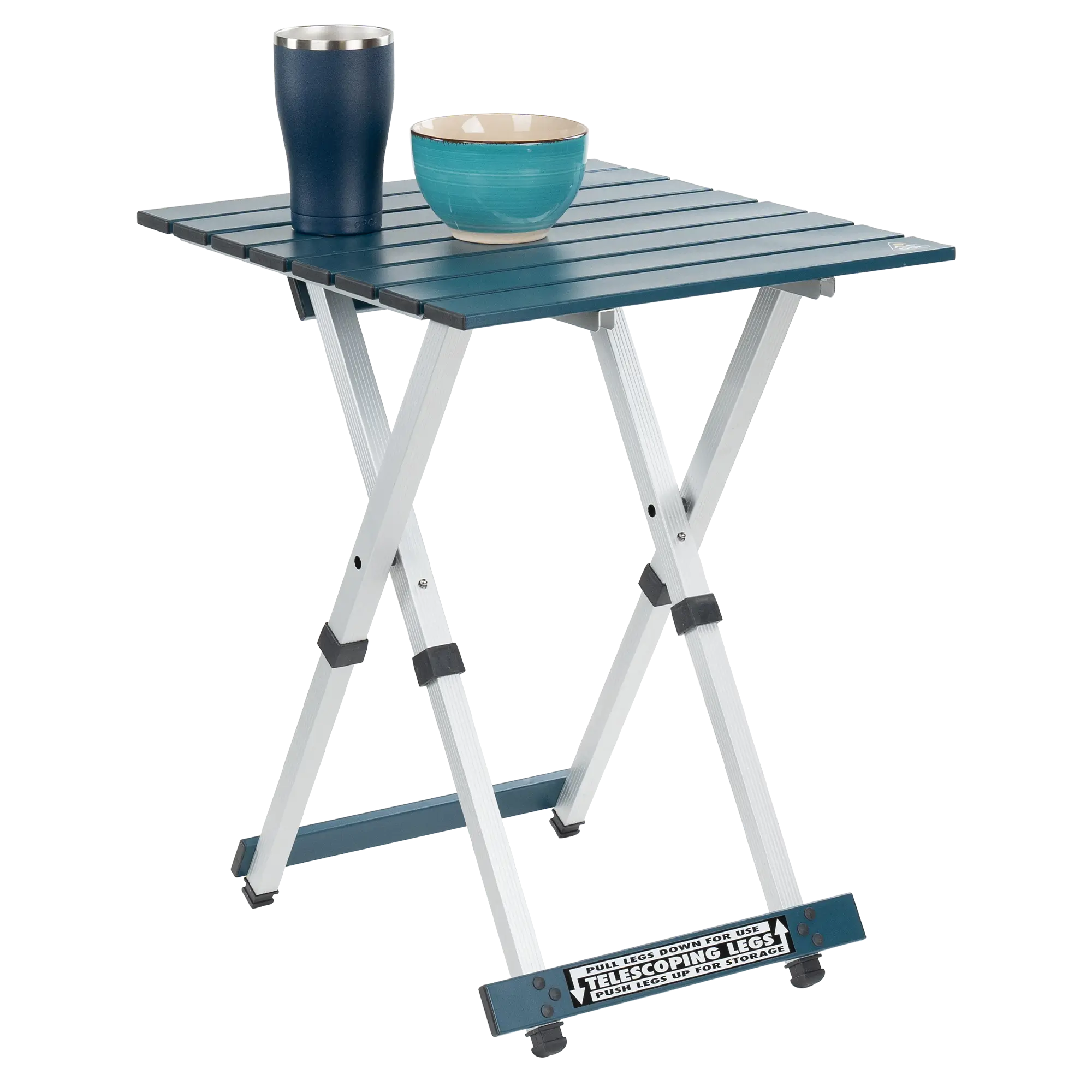 Heat-Resistant Compact Camp Table 20 - Choice 513 - Slim-Fold Outdoor Cook Station with Storage Shelves Detail