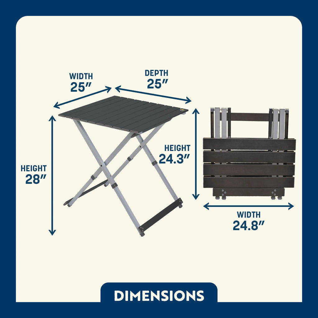 Portable Staging Compact Camp Table 25 - Choice 214 - Slim-Fold Outdoor Cook Station with Storage Shelves Detail