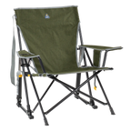 Premium All-Weather Kickback Rocker - Choice 345 - RoadTrip Rocker Smooth Motion Camp Chair - Heathered Loden