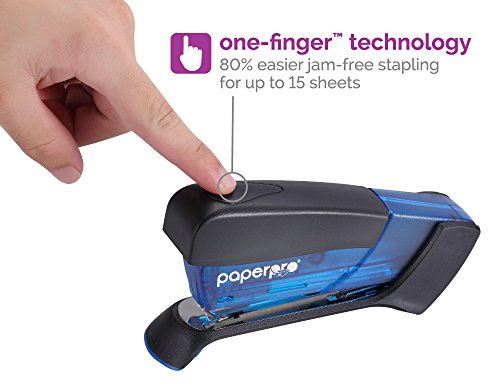 Minimalist PaperPro Compact Classic Desktop Stapler, 15 Sheet Capacity, No Set