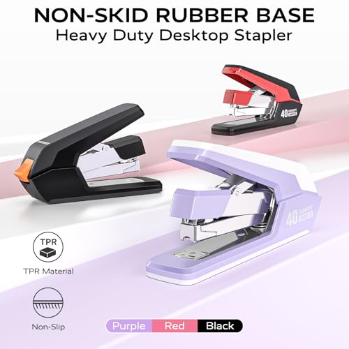 Minimalist MARSROCK Effortless Stapler for Desk with 40-50 Sheet Kit