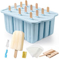 Modern Popsicles Molds, MEETRUE 12 Pieces Silicone Popsicle Molds for Daily Use