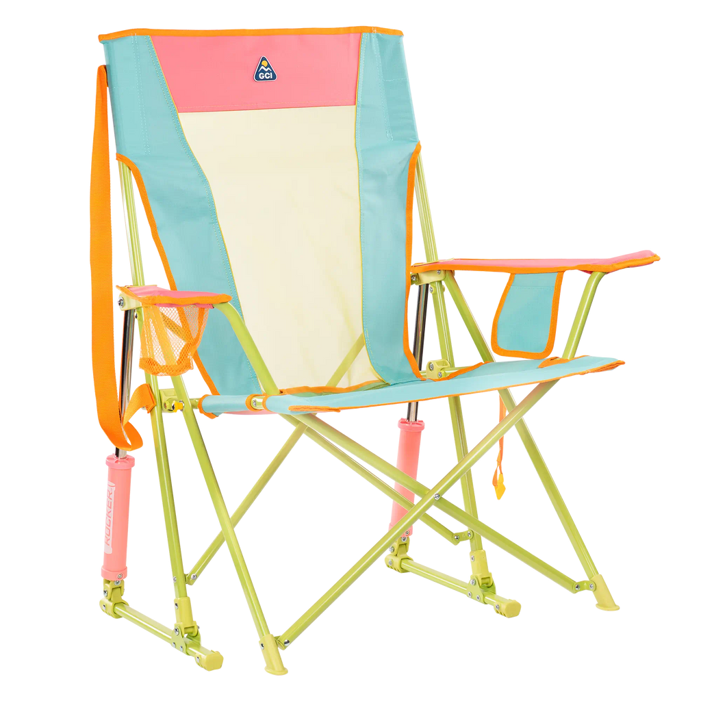 Heavy-Duty Freestyle Comfort Pro Rocker - Choice 375 - RoadTrip Rocker Smooth Motion Camp Chair - Sweet Tea