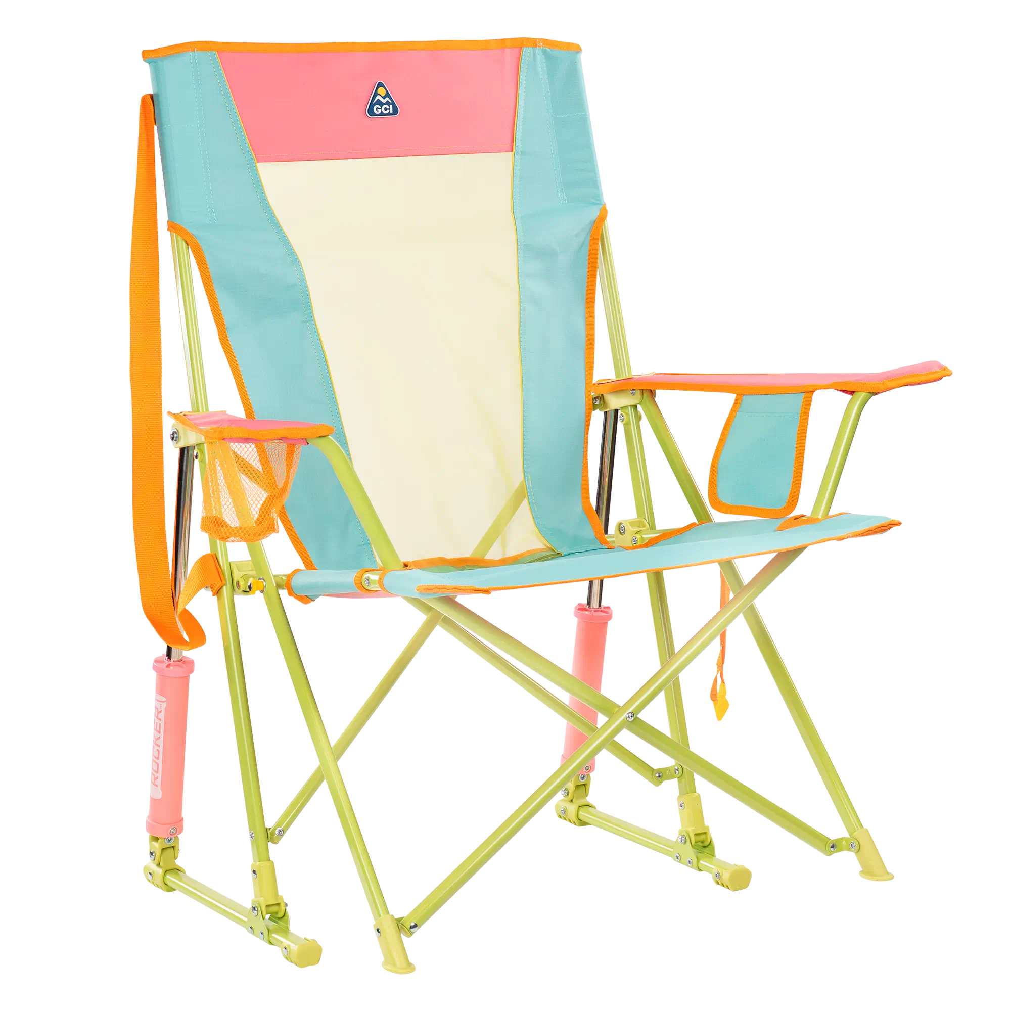 Heavy-Duty Freestyle Comfort Pro Rocker - Choice 375 - RoadTrip Rocker Smooth Motion Camp Chair - Sweet Tea