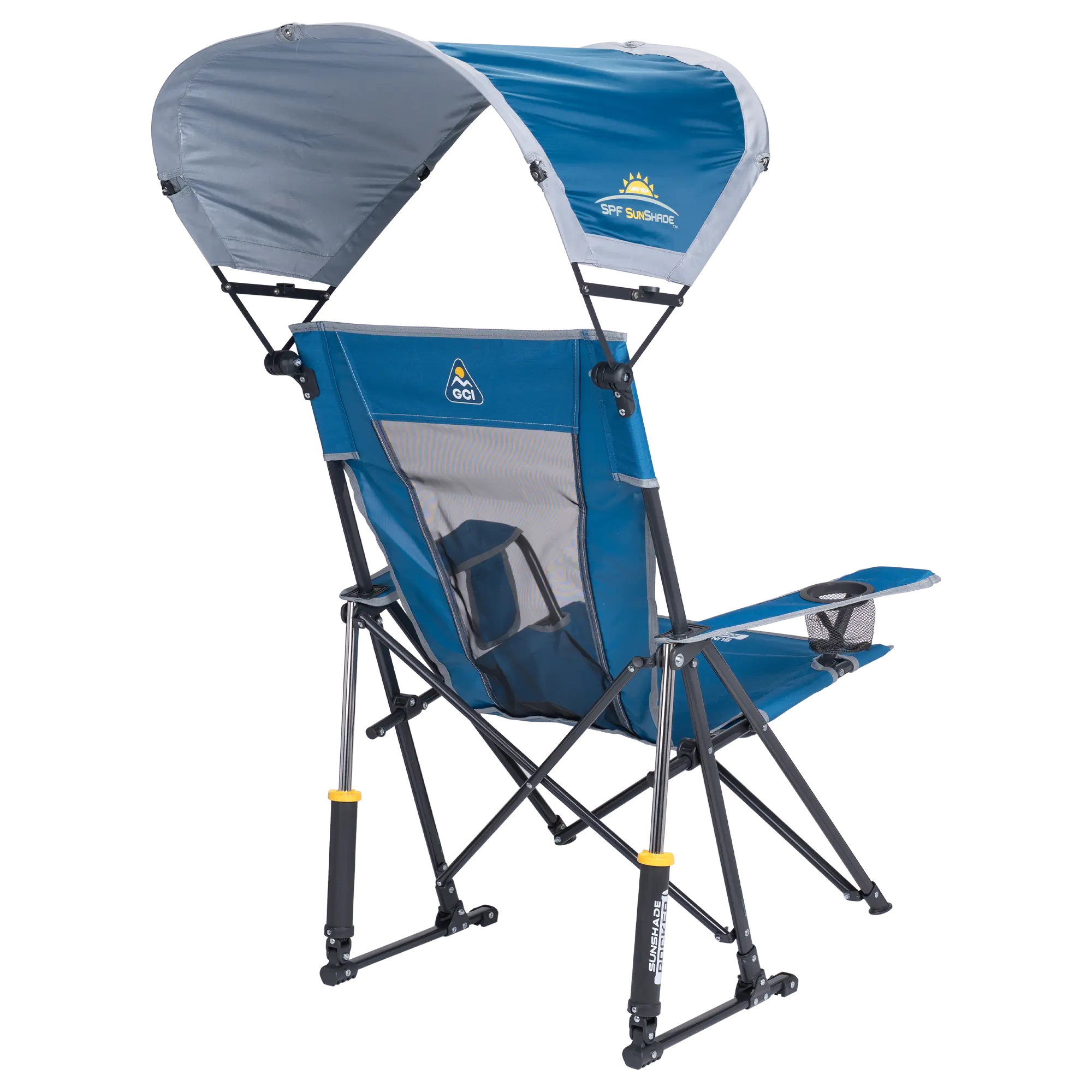 Smooth Motion SunShade Rocker - Choice 550 - Heavy-Duty Kickback Rocker with Beverage Holder Detail