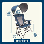 Smooth Motion SunShade Rocker - Choice 550 - Heavy-Duty Kickback Rocker with Beverage Holder Detail
