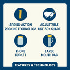 Smooth Motion SunShade Rocker - Choice 550 - Heavy-Duty Kickback Rocker with Beverage Holder Detail