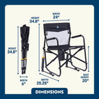 Luxury Camp Freestyle Rocker Elite - Choice 460 - Patented Spring-Action Rocking Chair for Camping Detail